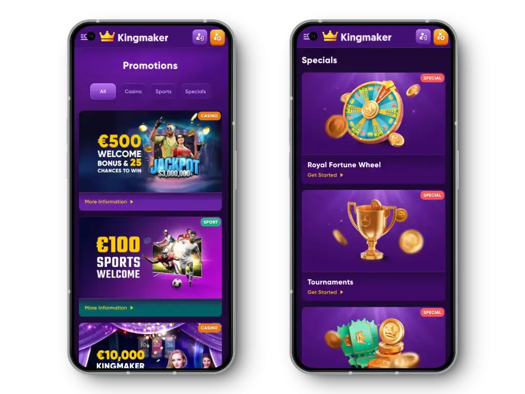 Kingmaker Casino promo code